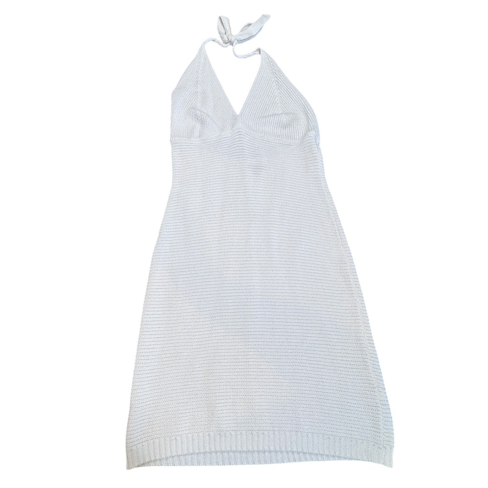 Wild Fable Halter Knit Mini Dress Womens Size‎ L Stretch Coastal Festival Vacay
